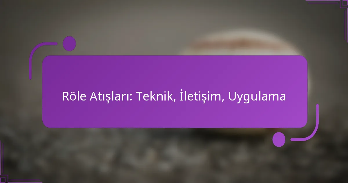 Röle Atışları: Teknik, İletişim, Uygulama